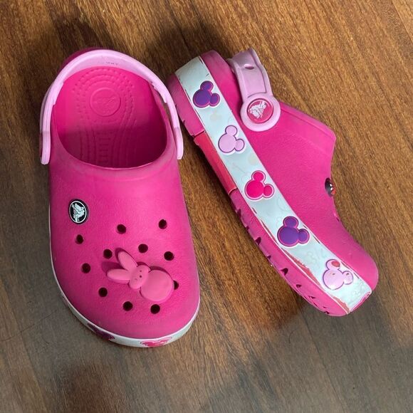 Crocs Minnie Mouse Sandals Sz 12 - Picture 1 of 6
